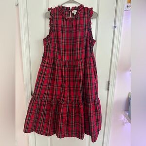 J. Crew Red Plaid Dress